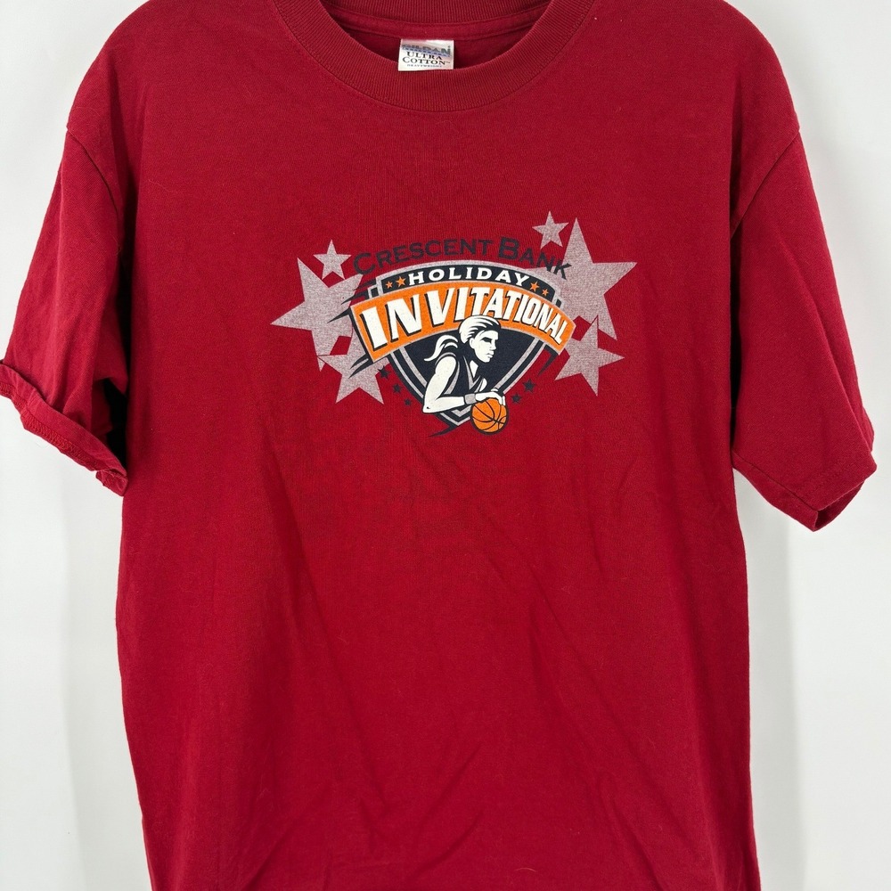 Crescent Bank Holiday Invitational 2006 Basketball T Shirt Red Mens M